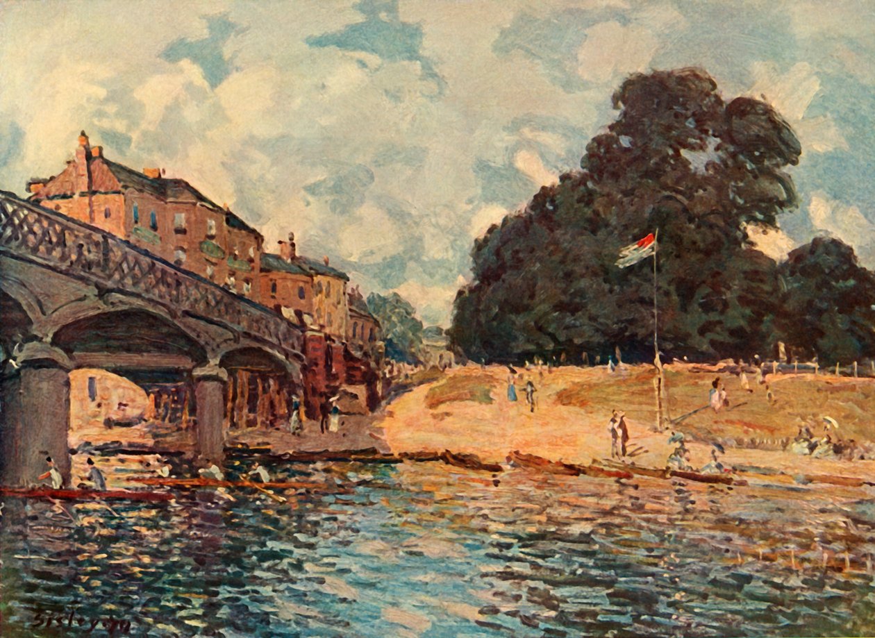 Bridge ved Hampton Court, 1874, 1937. af Alfred Sisley
