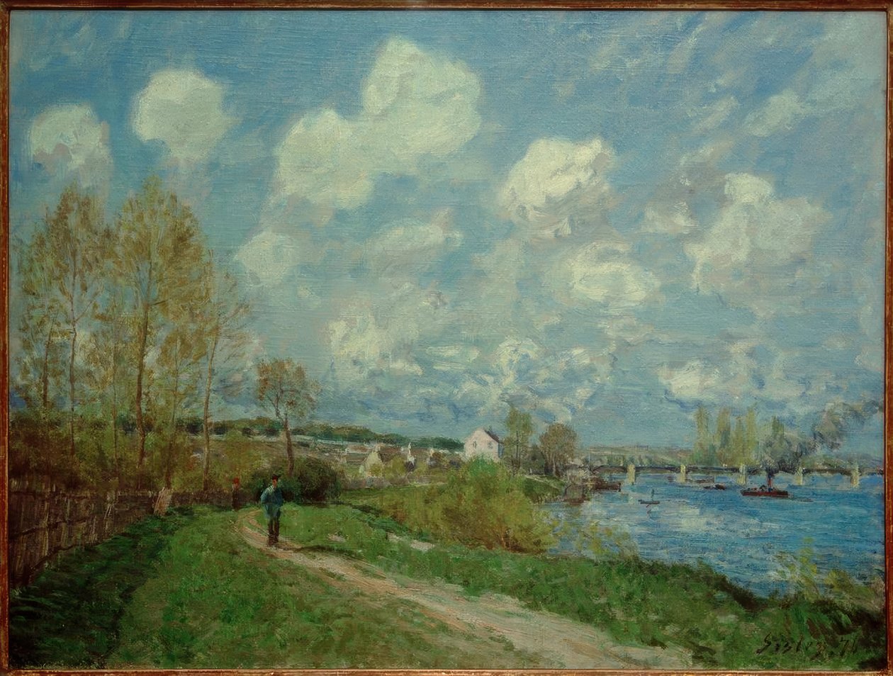 Sommer i Bougival af Alfred Sisley