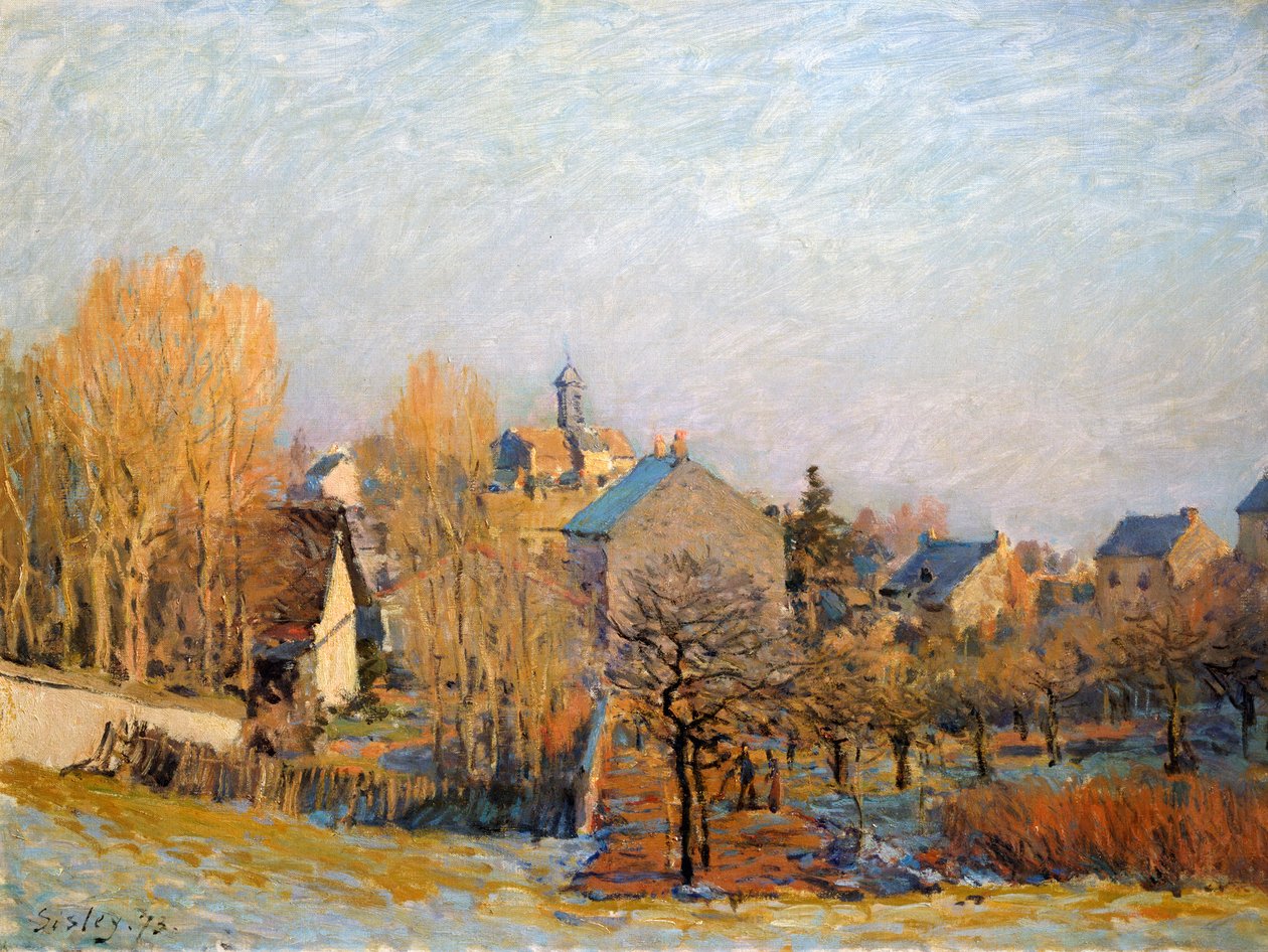Frost i Louveciennes, 1873. af Alfred Sisley