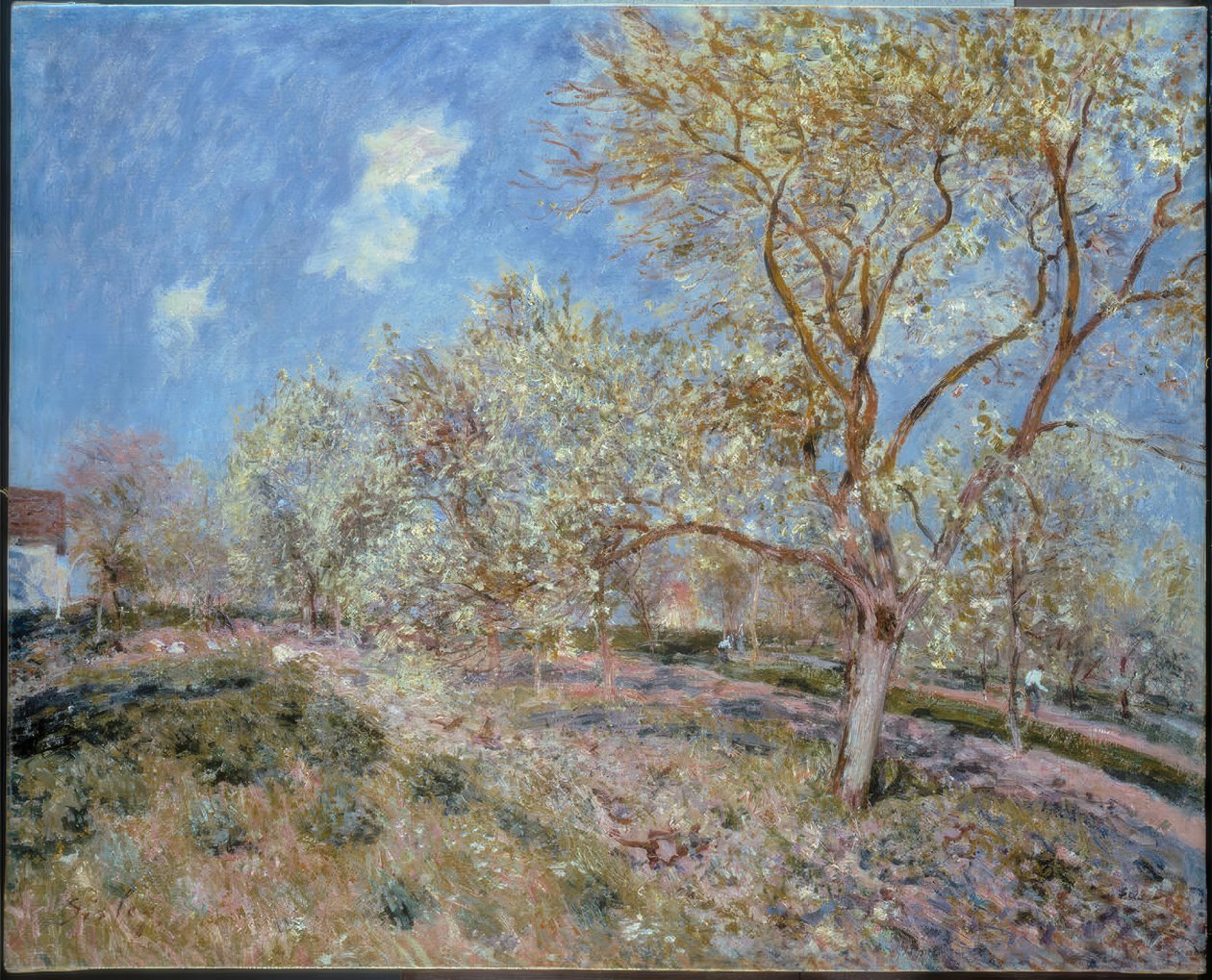 Forår i Veneux af Alfred Sisley