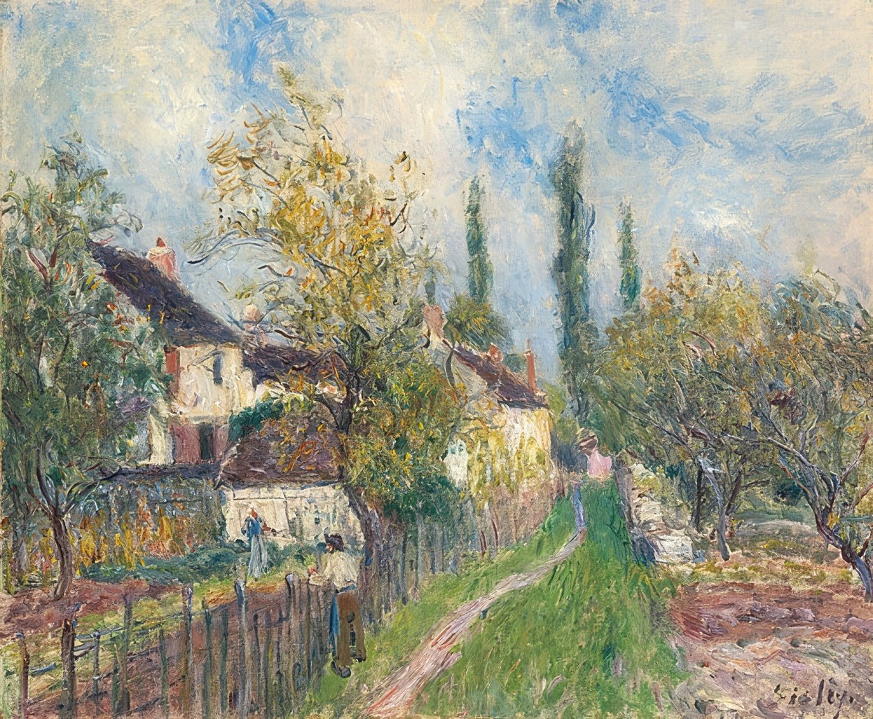 Gangsti i Les Sablons. 1883 af Alfred Sisley