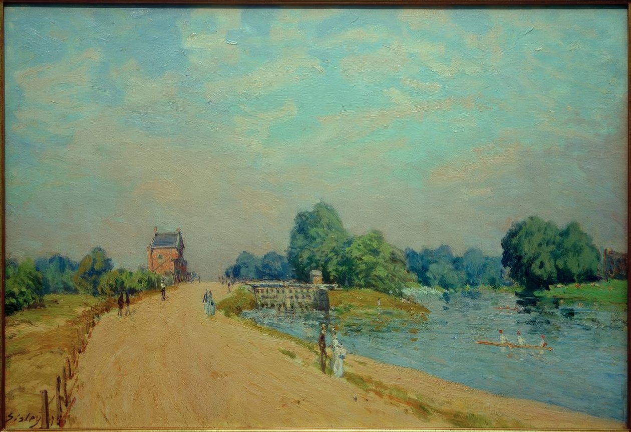 La Route de Hampton Court af Alfred Sisley