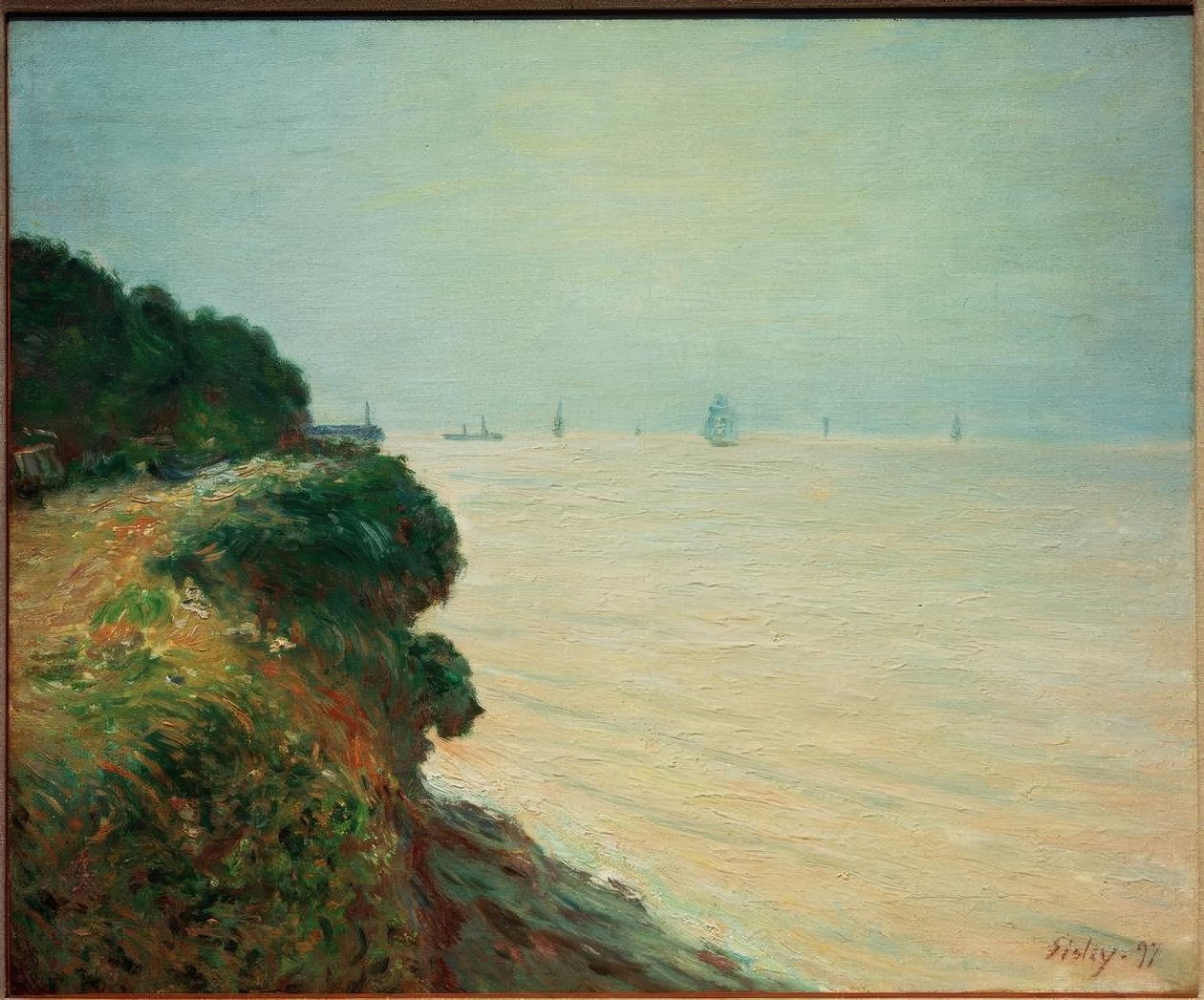 Langland Bay af Alfred Sisley