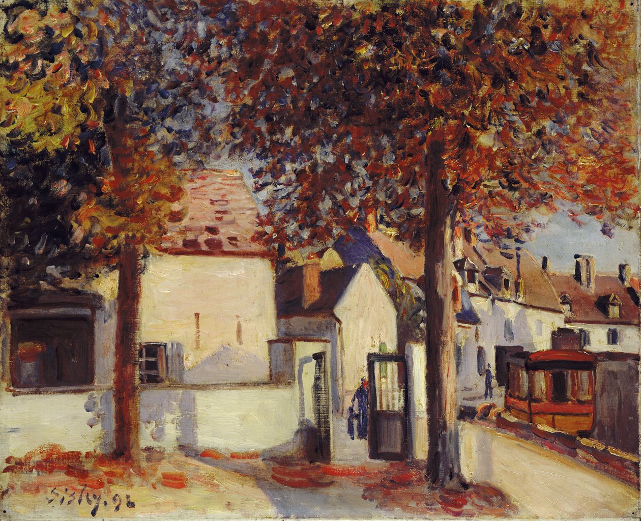 Moret-sur-Loing (Rue de Fosses) af Alfred Sisley