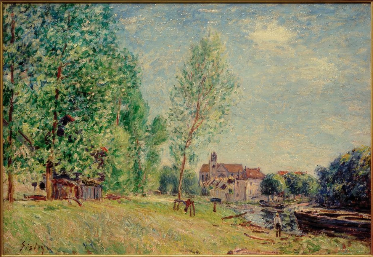 Moret - værftet i Matrat af Alfred Sisley