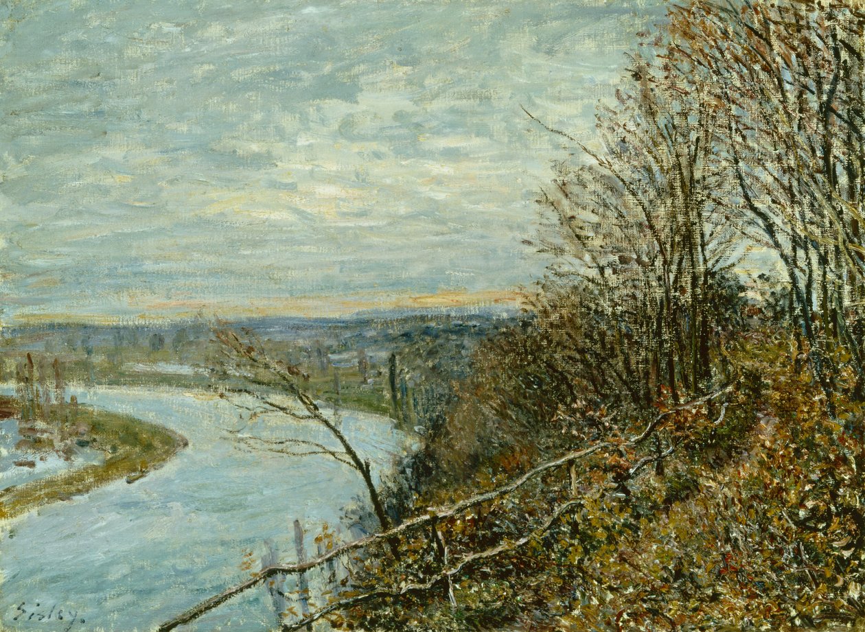 november eftermiddag af Alfred Sisley