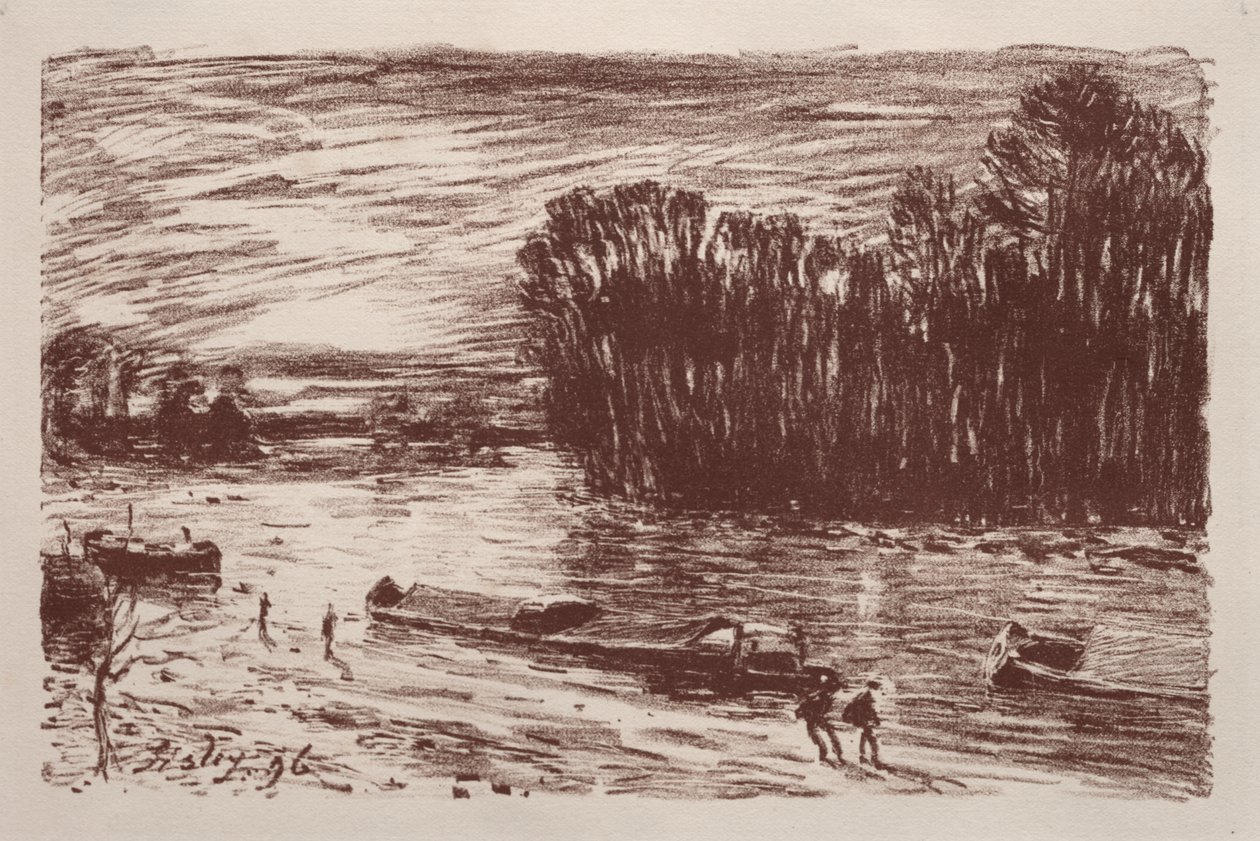 På bredden af Loing af Alfred Sisley