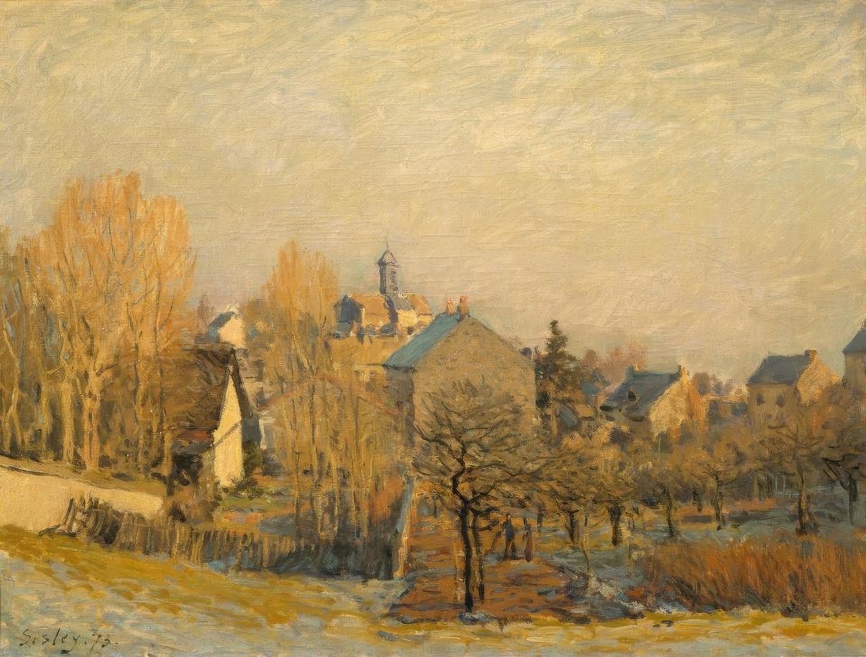 Rauhreif i Louveciennes af Alfred Sisley
