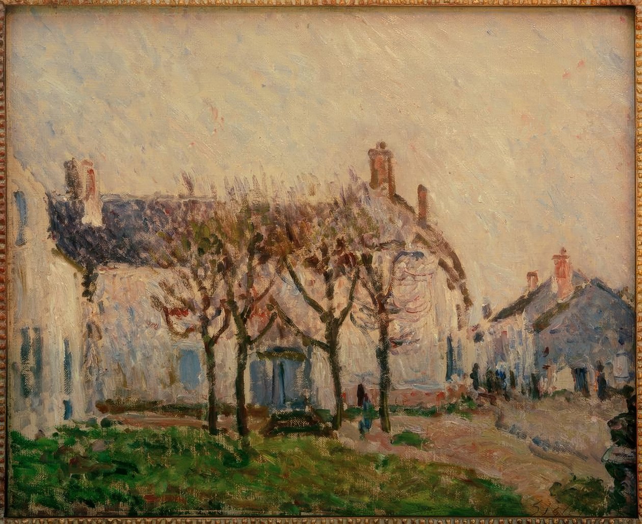 Gade i Moret-sur-Loing af Alfred Sisley