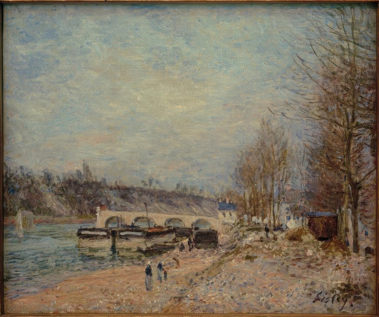 Saint-Mammès - Gråt vejr af Alfred Sisley
