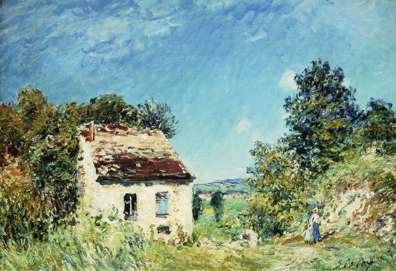 Det forladte hus; La Maison Abandonee, 1887 af Alfred Sisley
