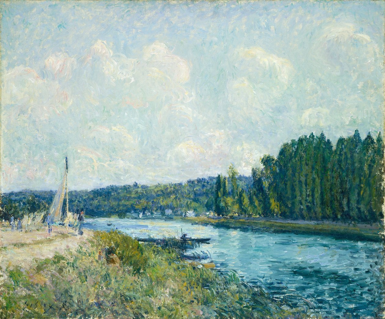 The Banks of the Oise, 18771878. af Alfred Sisley