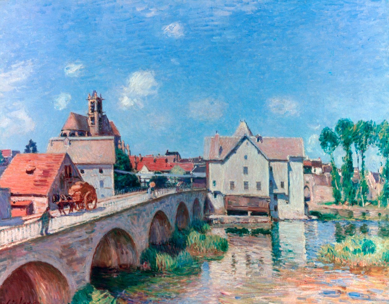 Broen ved Moret, 1893 af Alfred Sisley
