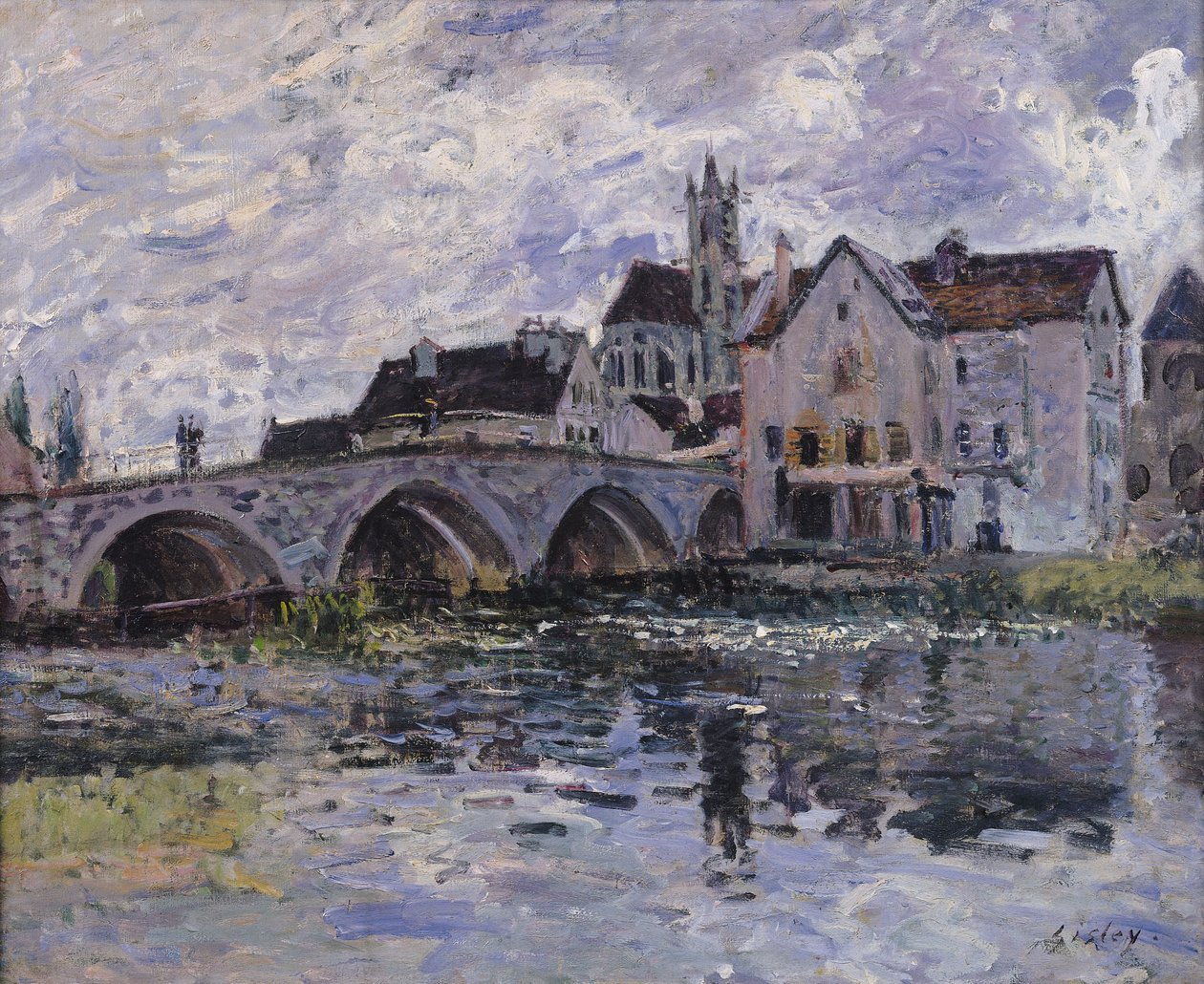 Moret-sur-Loings bro, 1887 af Alfred Sisley