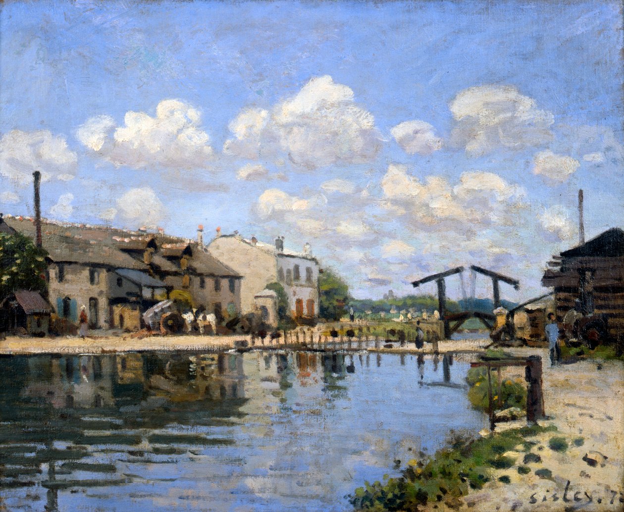 Canal Saint-Martin, Paris, 1872 af Alfred Sisley