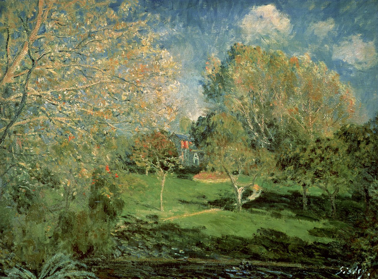 Familien Hoschede Have, 1881 af Alfred Sisley