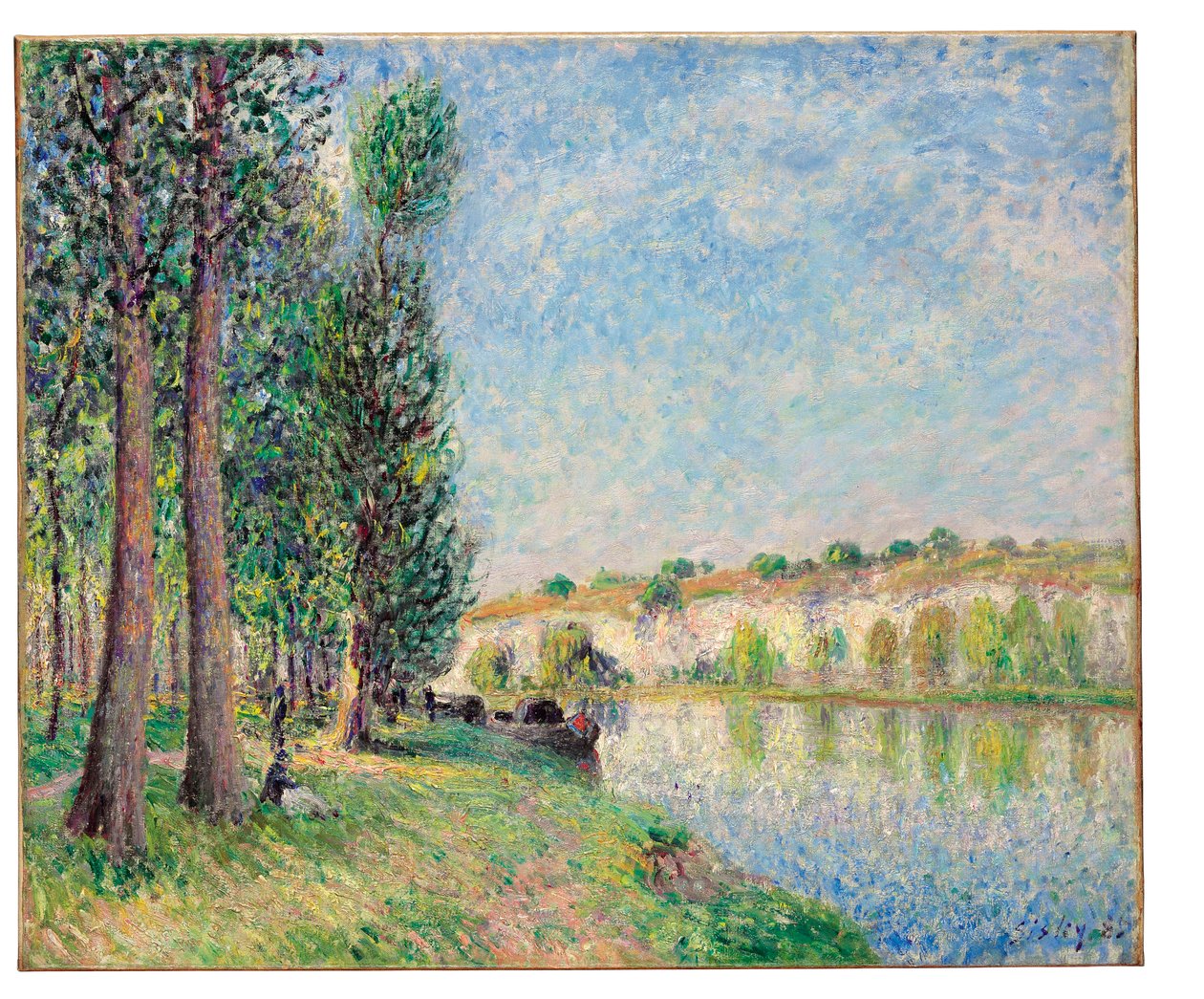 The Loing at Moret, 1885 af Alfred Sisley