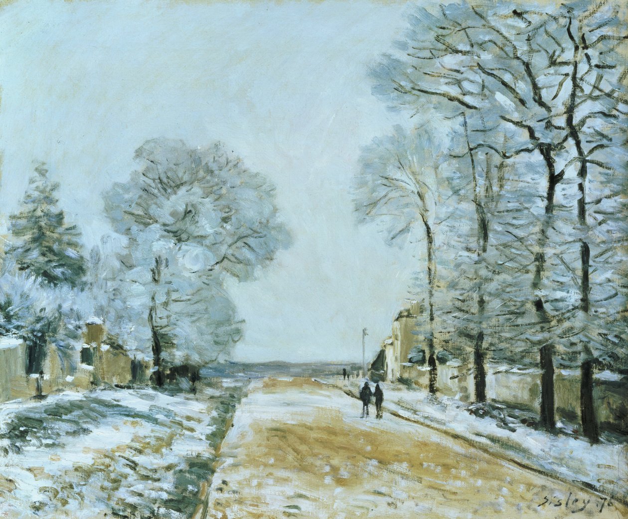 Vejen, Sneeffekt, 1876 af Alfred Sisley