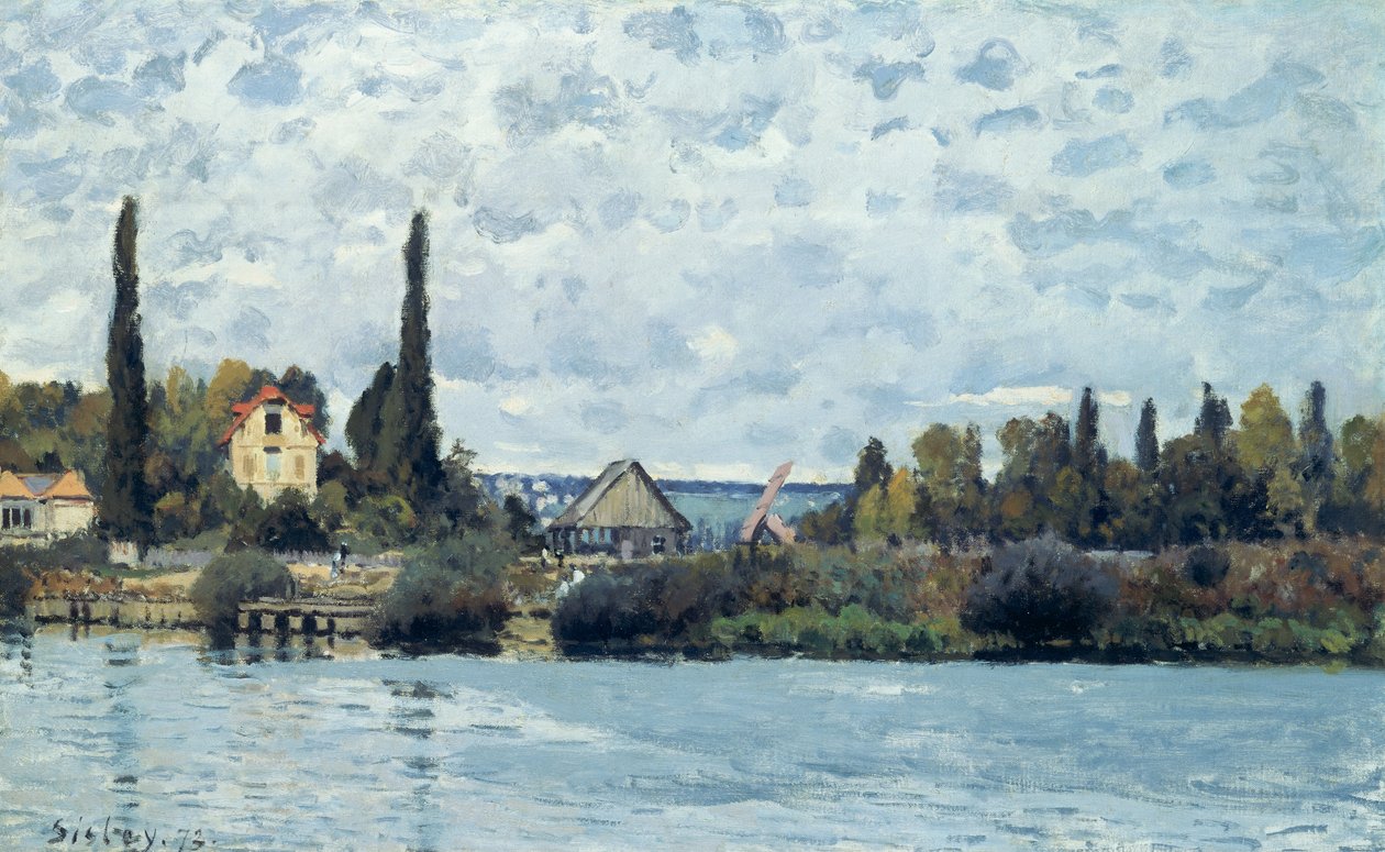 Seinen ved Bougival, 1873 af Alfred Sisley