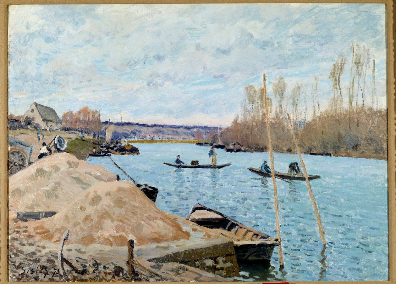 Seinen i Port, Marly, sandbunke af Alfred Sisley