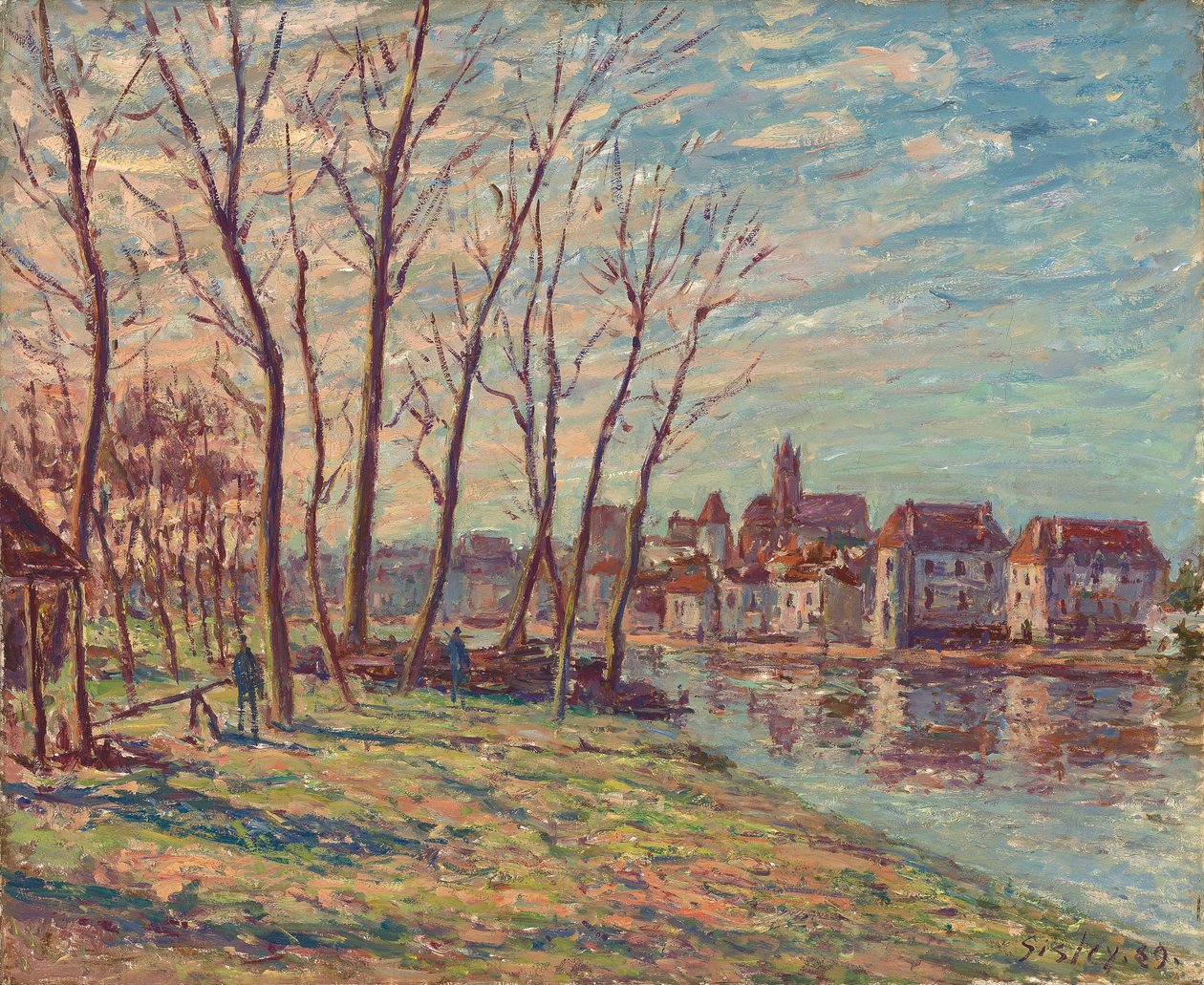 Udsigt over Moret, 1889 af Alfred Sisley