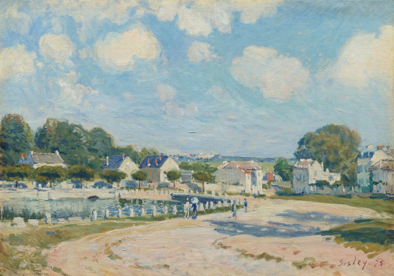 Vandingssted på Marly af Alfred Sisley