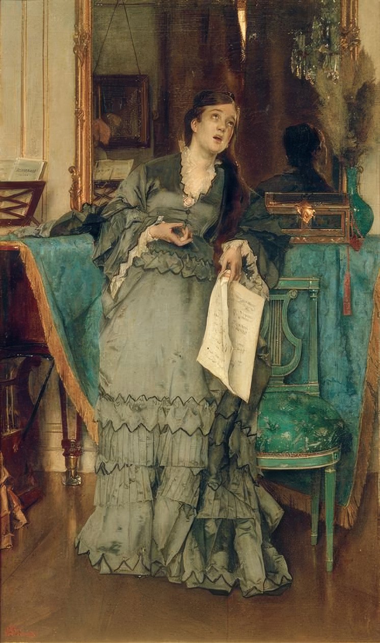 A.Stevens, The Primadonna af Alfred Emile Stevens
