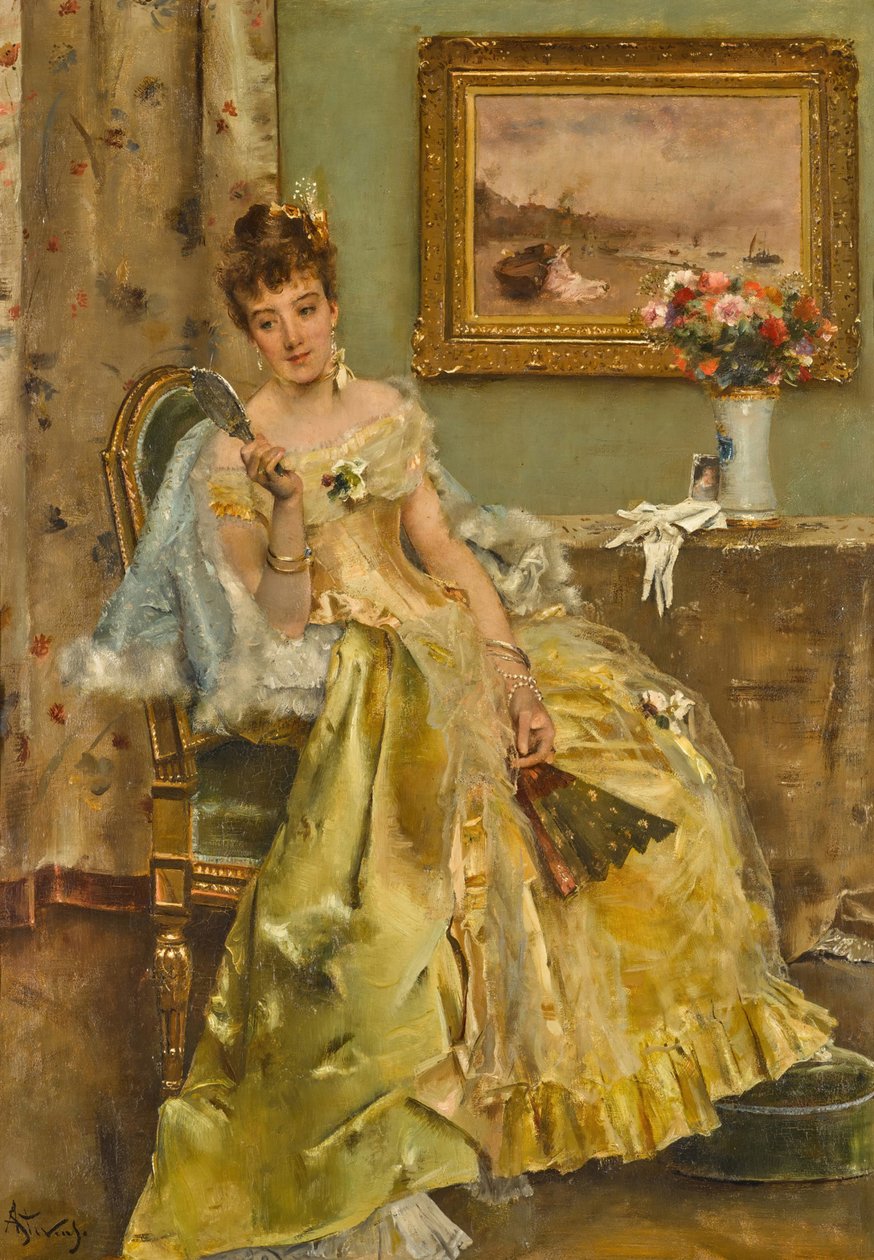 Koketri. af Alfred Emile Stevens