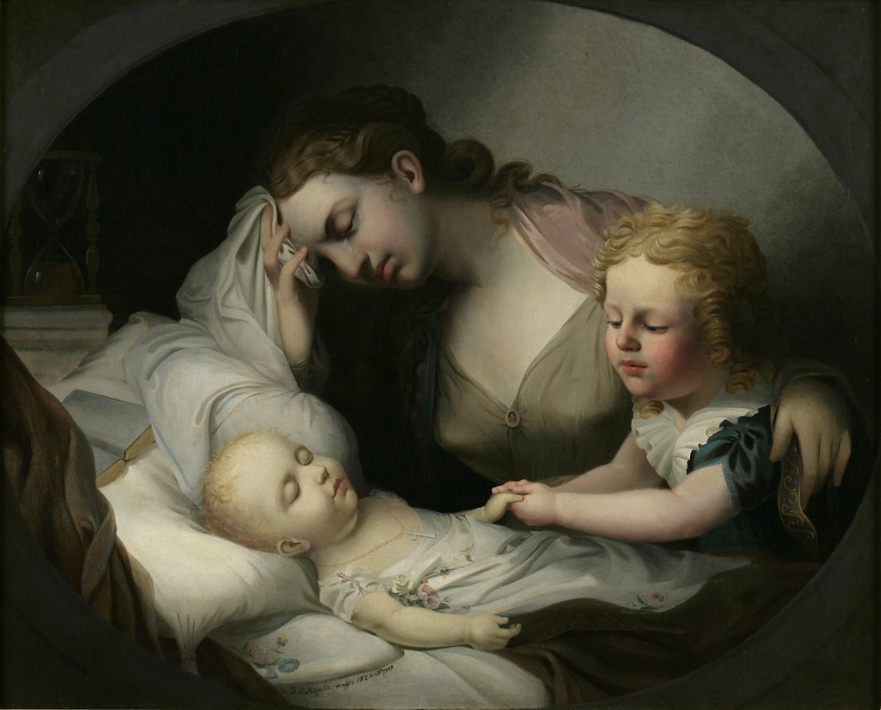 Moder begræder over sit barn, 1824 af Alfred Thomas Agate
