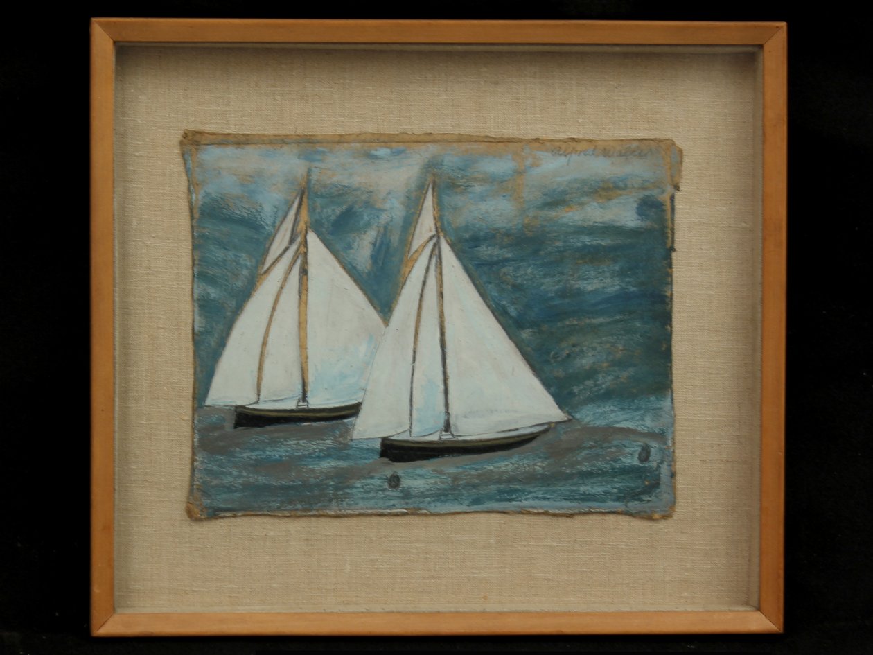 To sejlbåde, ca. 1930 af Alfred Wallis