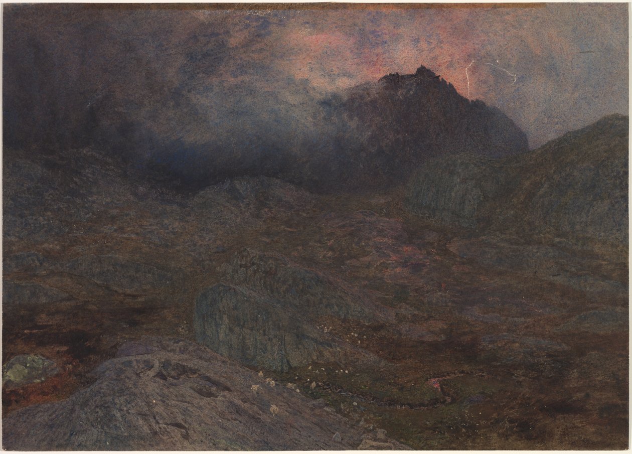 Cwm Trifaen, ca. 1857. af Alfred William Hunt
