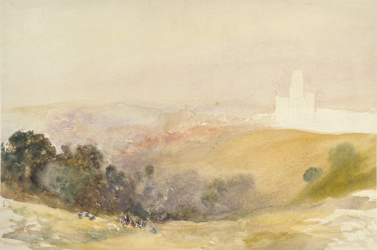 Durham fra de røde bakker, 1866-1880 af Alfred William Hunt