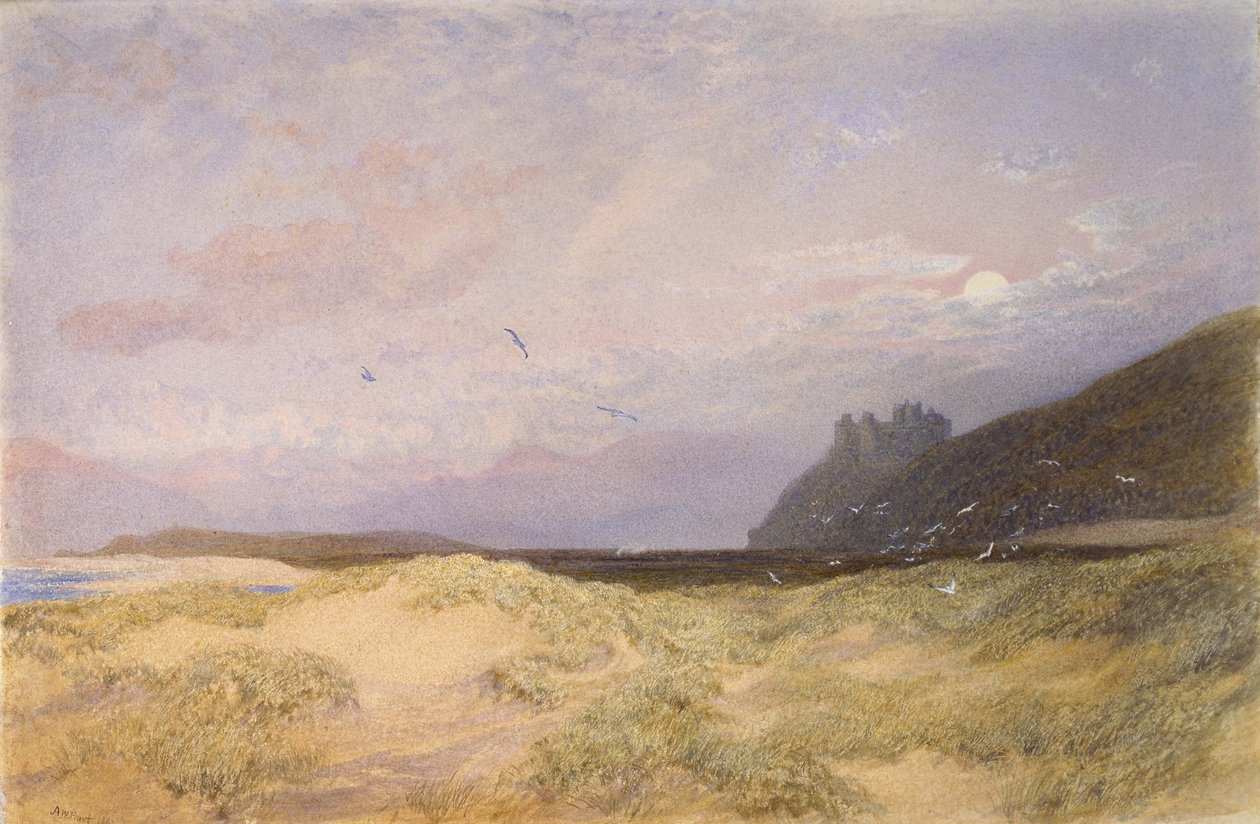 Harlech, 1862 (akvarel på papir) af Alfred William Hunt