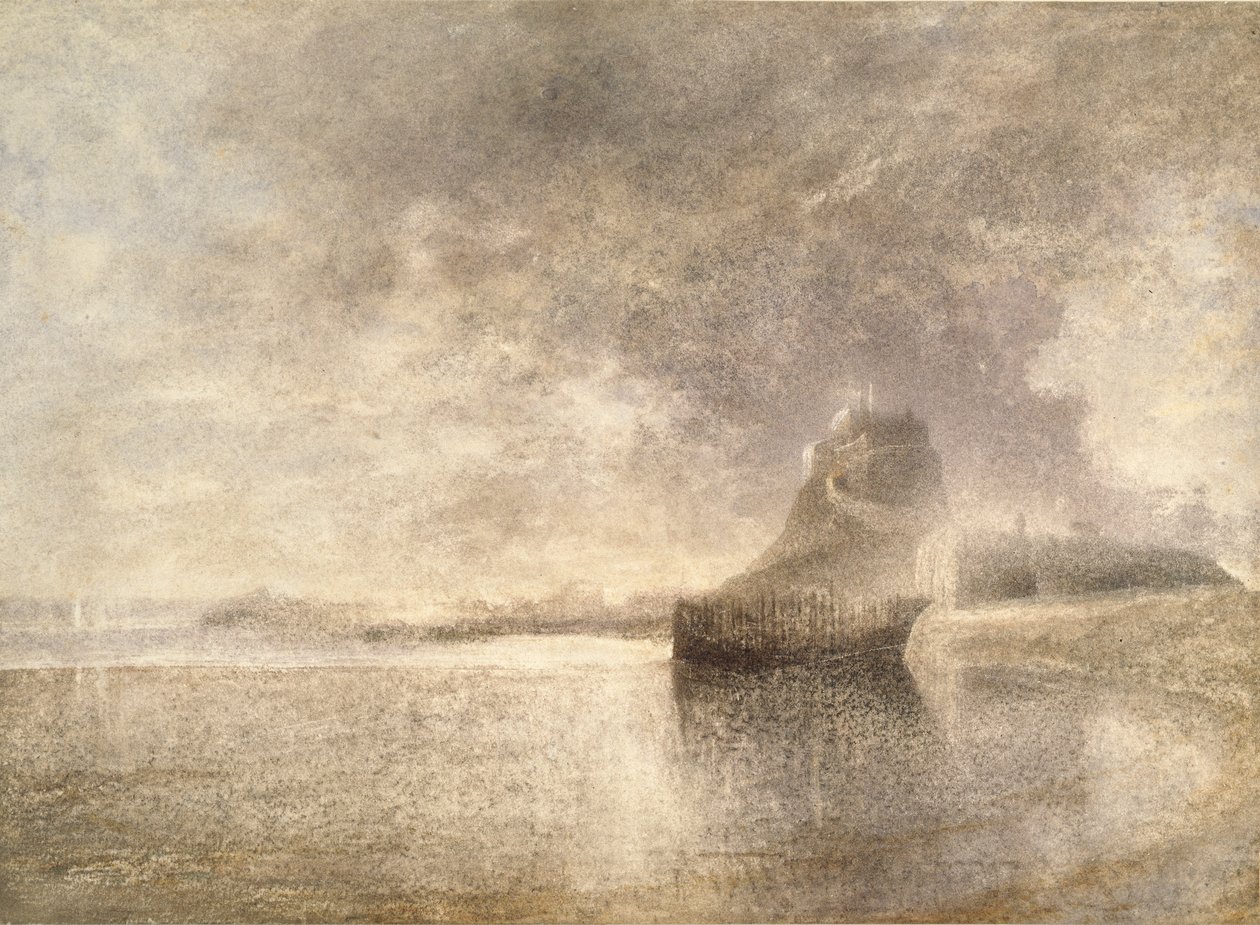 Holy Island Castle, Northumbria, c1882-3 af Alfred William Hunt