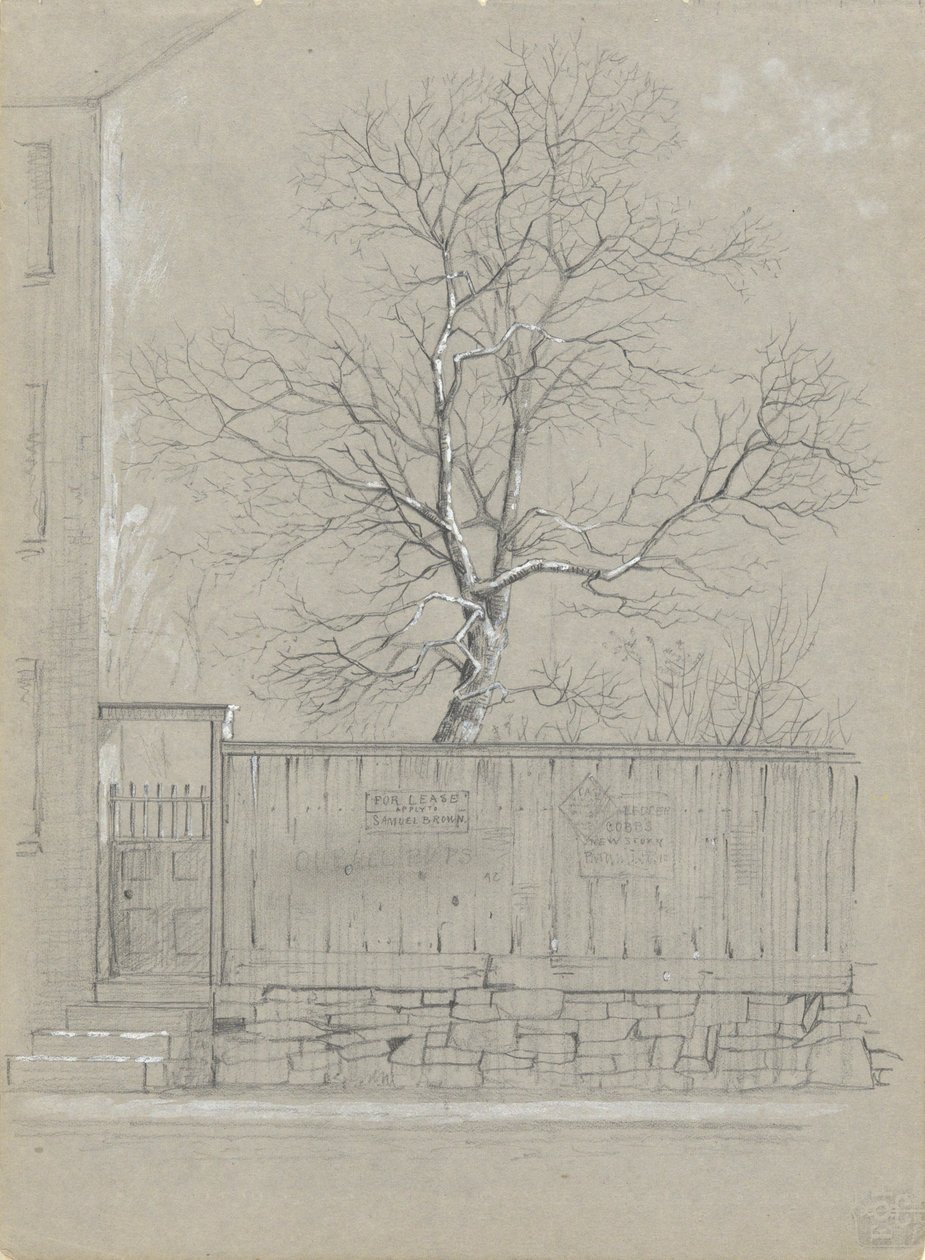 Billboard og træ af Alfred Wordsworth Thompson