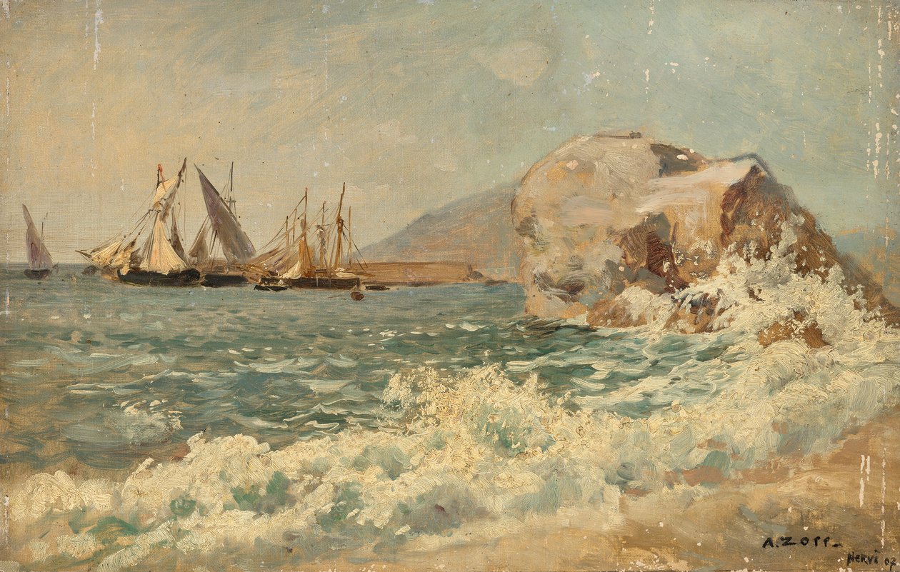 Surf på Nervi af Alfred Zoff