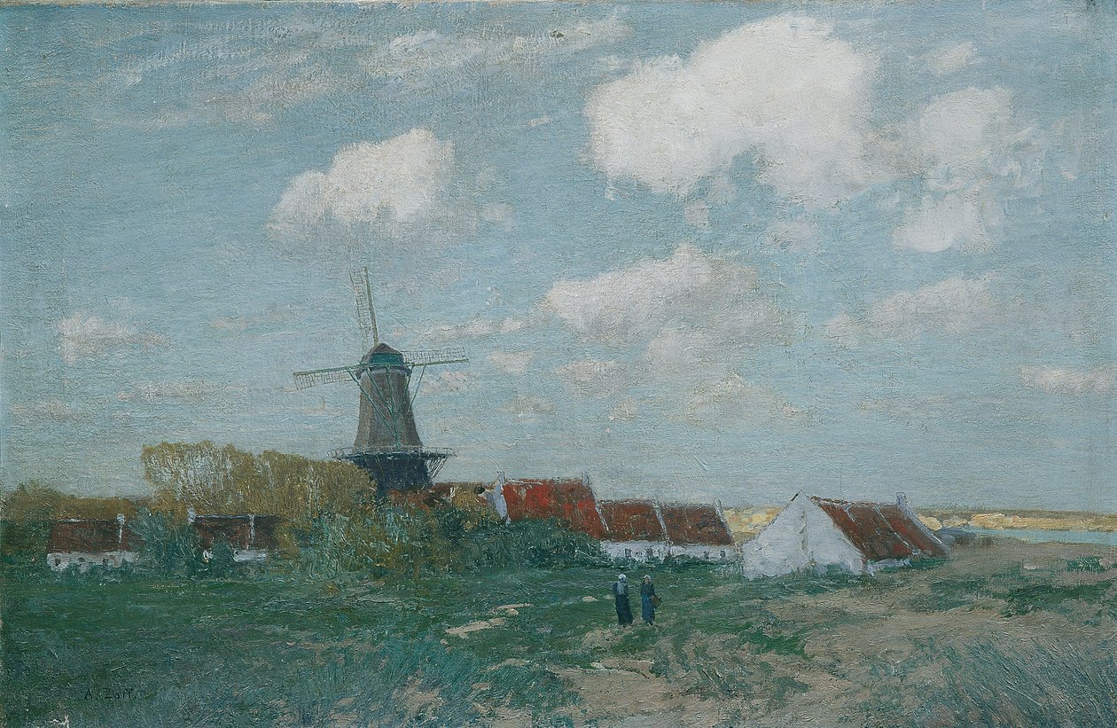 Landsby på klitten af Alfred Zoff