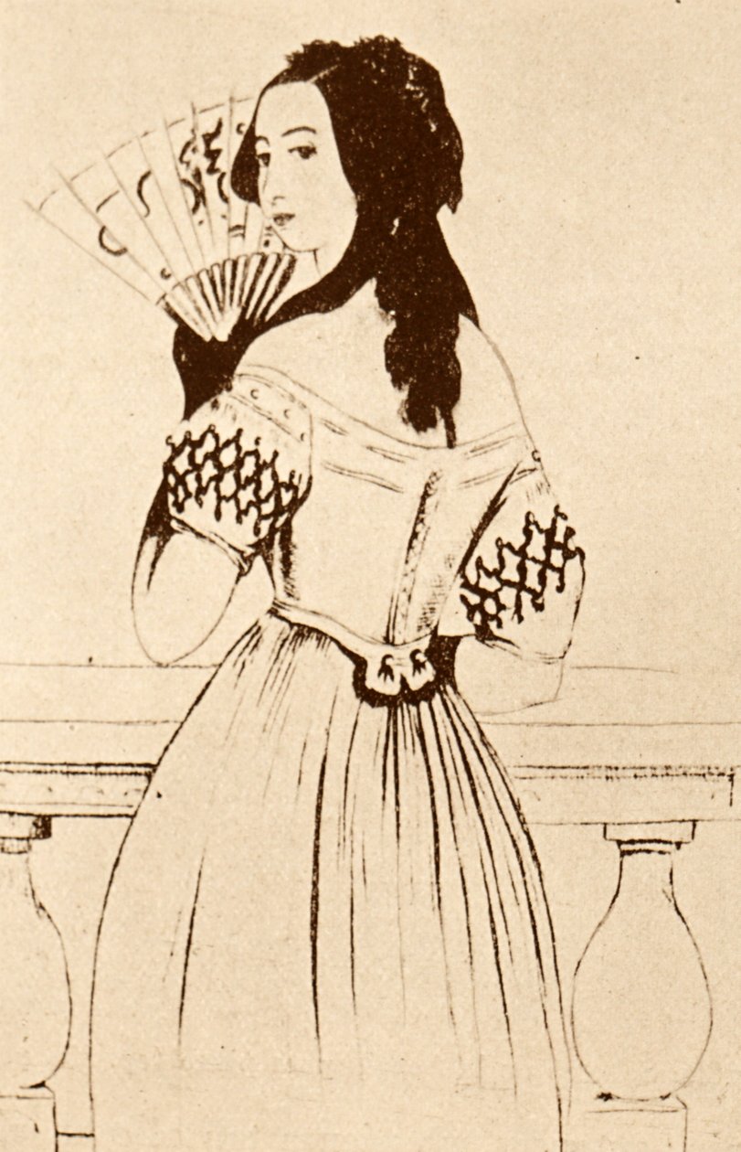 George Sand (tegning) af Alfred de Musset