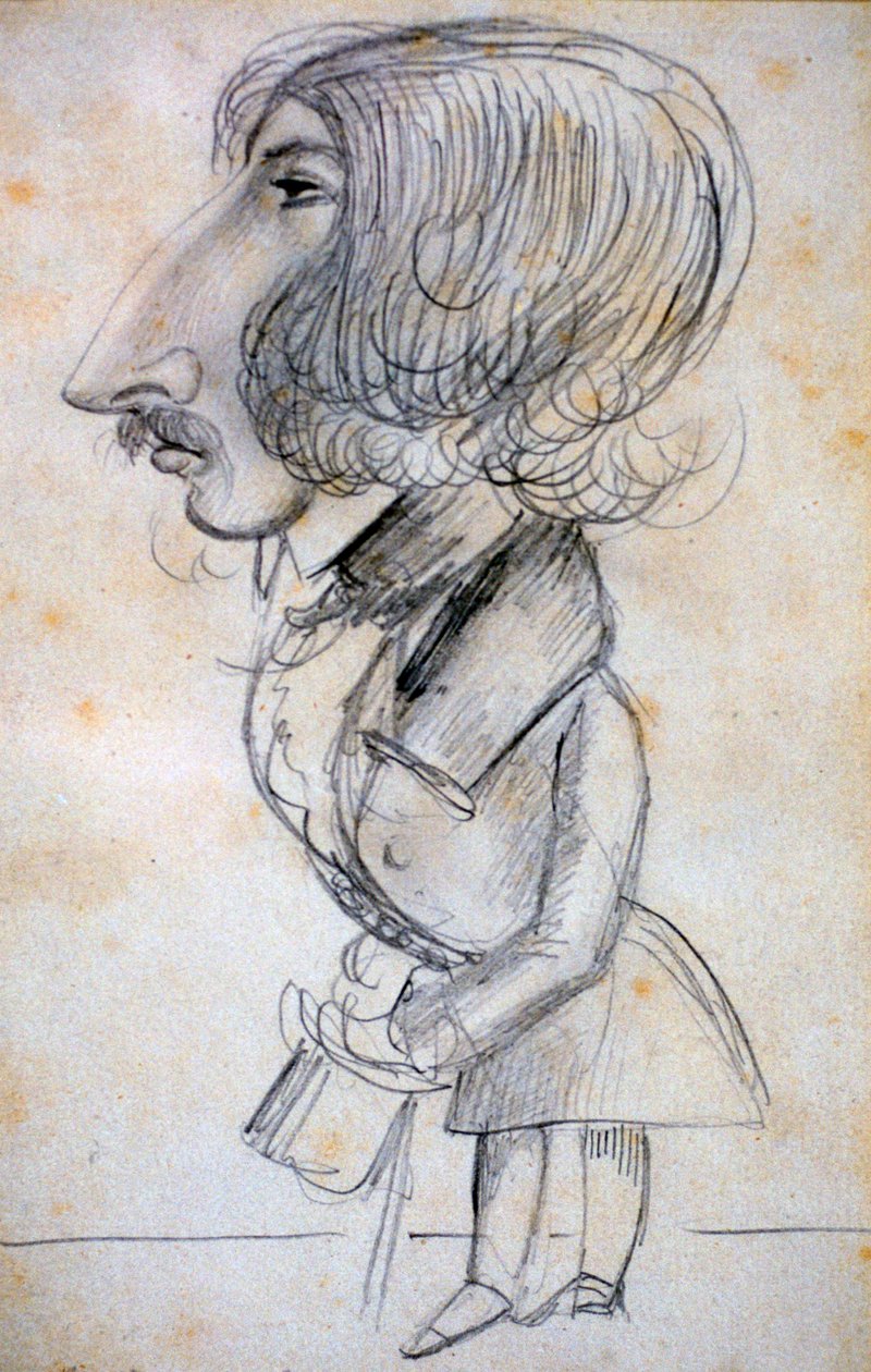 Selvportræt, 1838 af Alfred de Musset