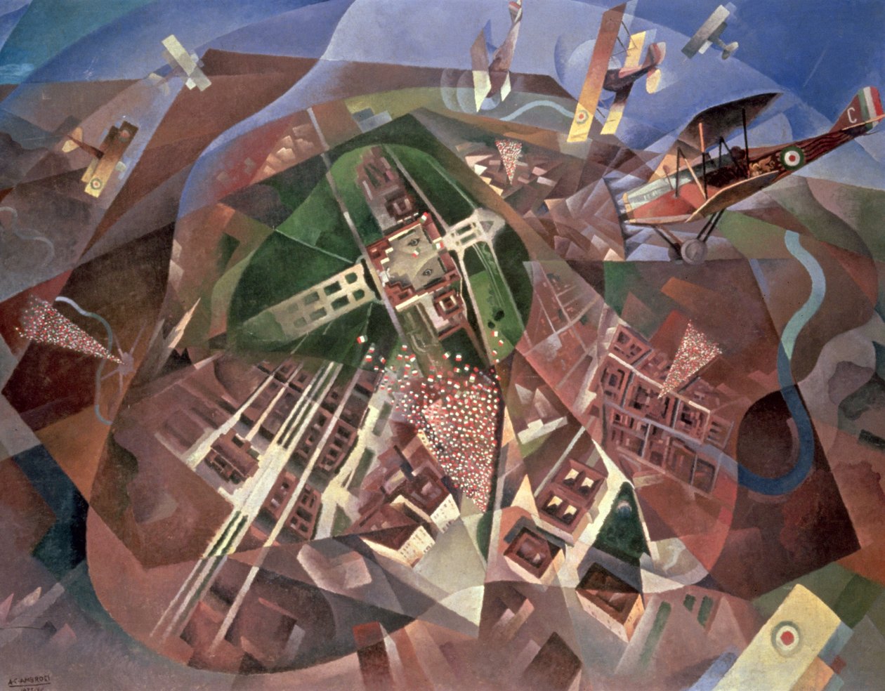 Flyvning over Wien, 1933 af Alfredo G. Ambrosi
