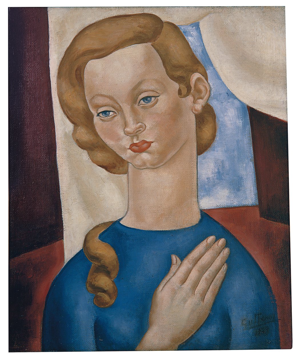 Figur af en kvinde; kvindefigur af Alfredo Guttero