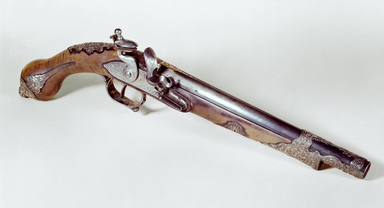 Pistol tilhørende Abd el-Kader (1808-83) (metal) af Algerian School