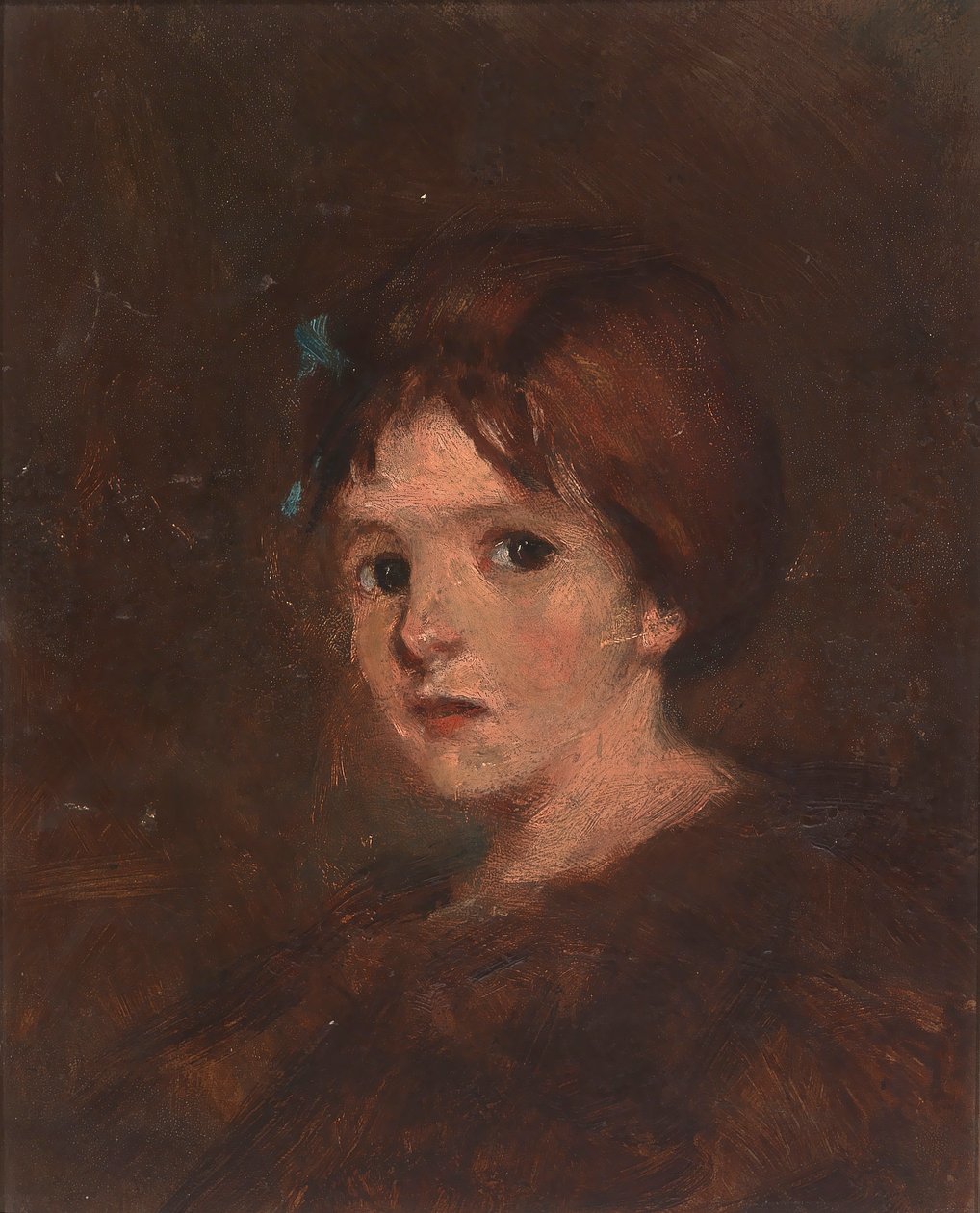 Barn i brune farver af Alice Pike Barney