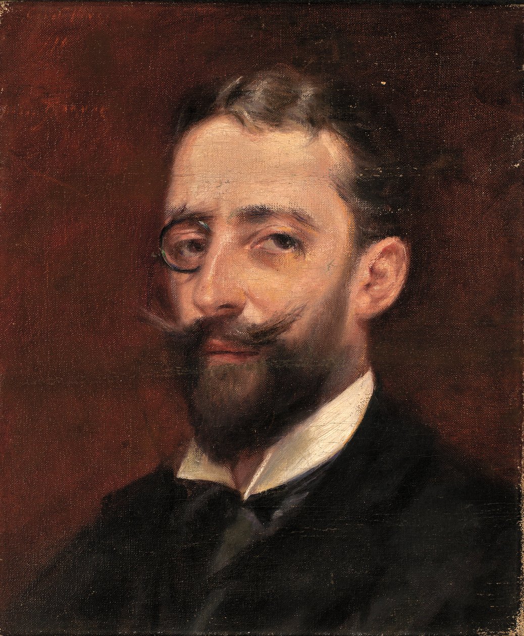 Mand med monokel, ca. 1887-1889. af Alice Pike Barney