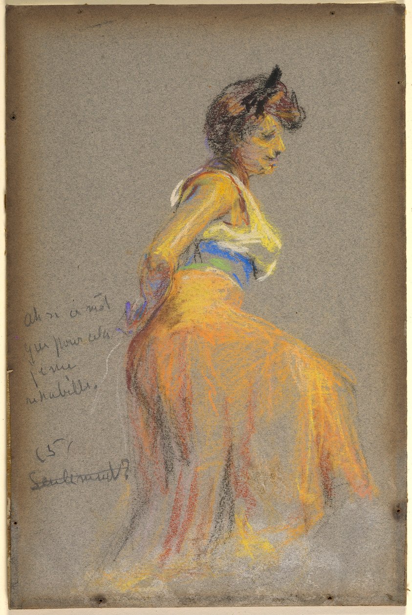Model i gule farver af Alice Pike Barney