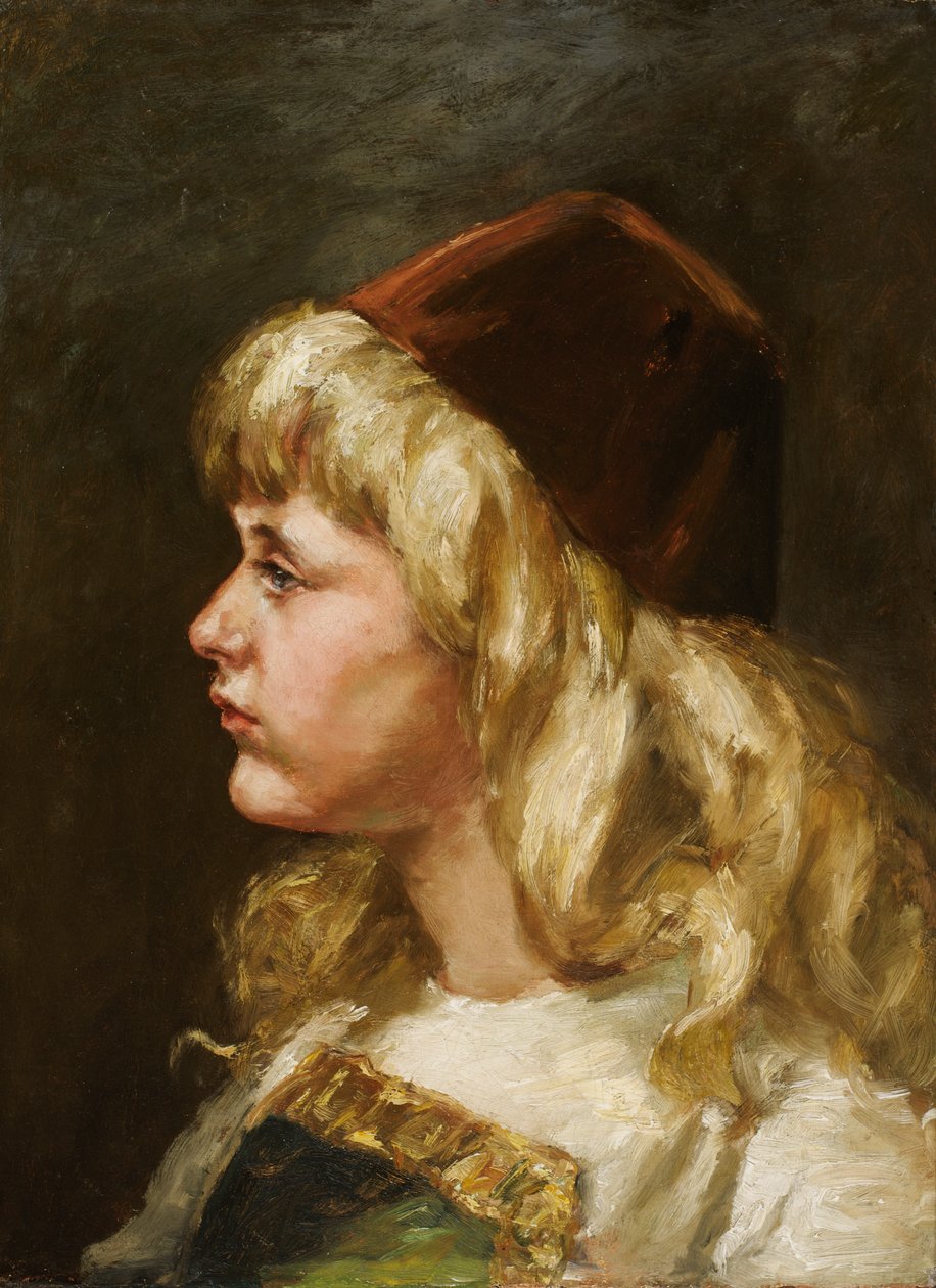 Natalie på syv år, 1883. af Alice Pike Barney
