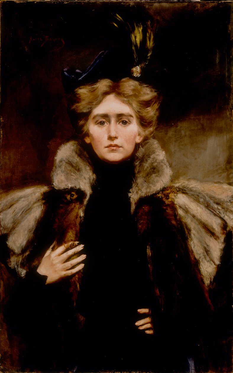 Natalie i Fur Kap, 1897. af Alice Pike Barney