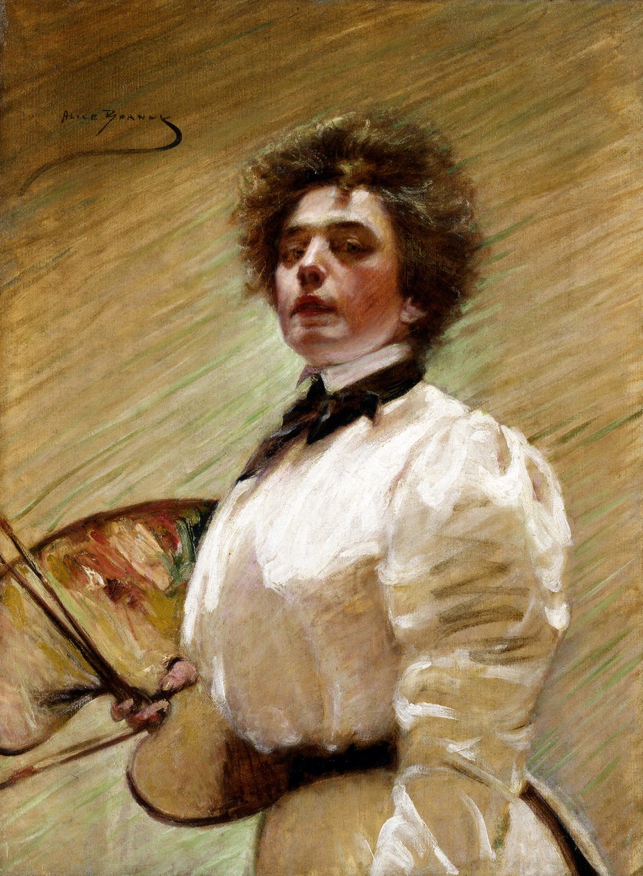 Selvportræt med palette, ca. 1906. af Alice Pike Barney