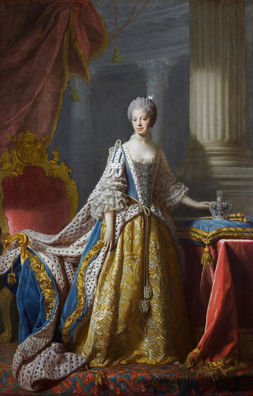 Allan Ramsay - Dronning Charlotte (Royal Collection)1 af Allan Ramsay