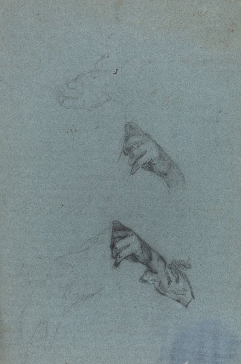 Håndstudier [verso] af Allan Ramsay